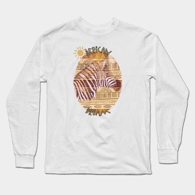 African dream Long Sleeve T-Shirt by Againstallodds68